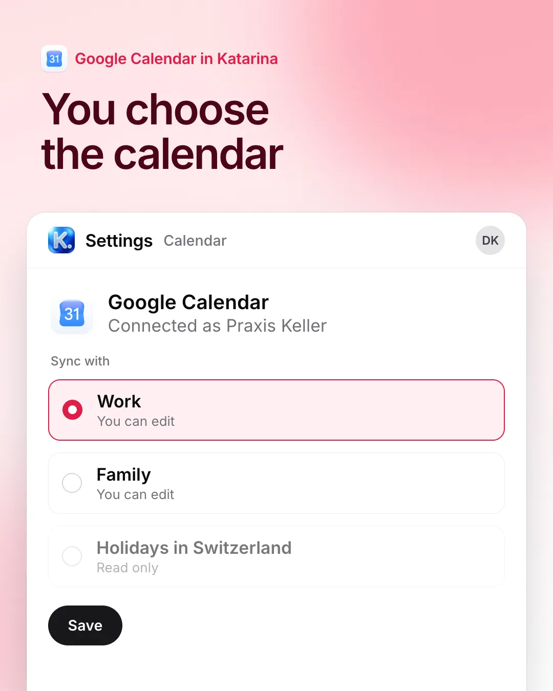 Pick a calendar